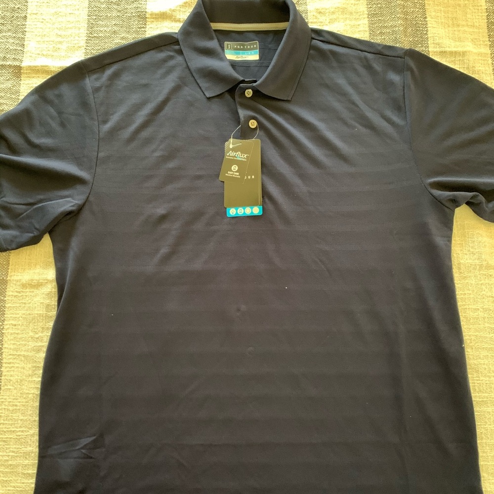 Navy blue golf polo shirt